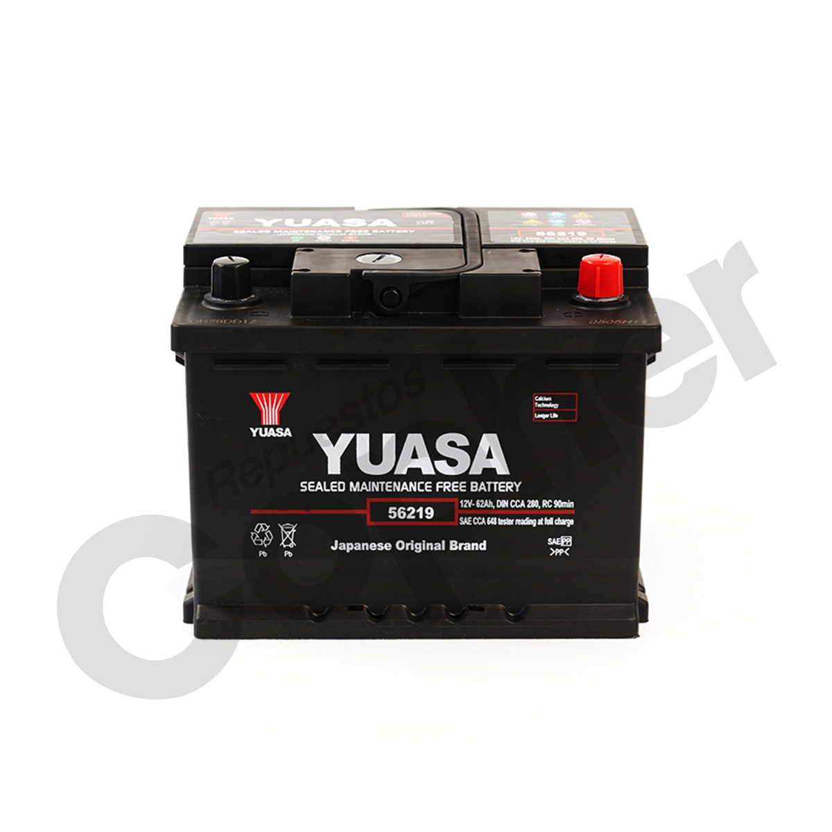BATERIA YUASA 56219 SMF 540CCA 50AH