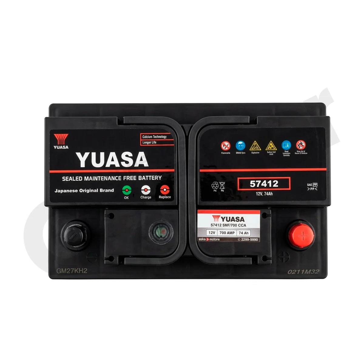 BATERIA YUASA 57412 SMF 700CCA 74AH - Imagen 3